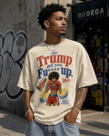 Let Trump Get You Fu** Up Acid Wash Vintage Female Boxer Graphic Tee | Streetwear T-Shirt