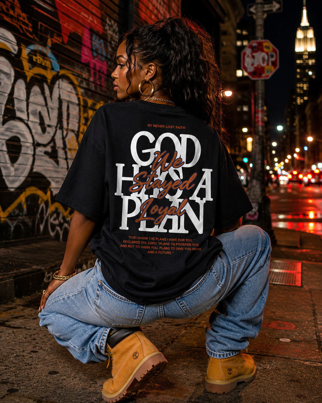New York "We Stayed Loyal" Knicks Oversized Tee
