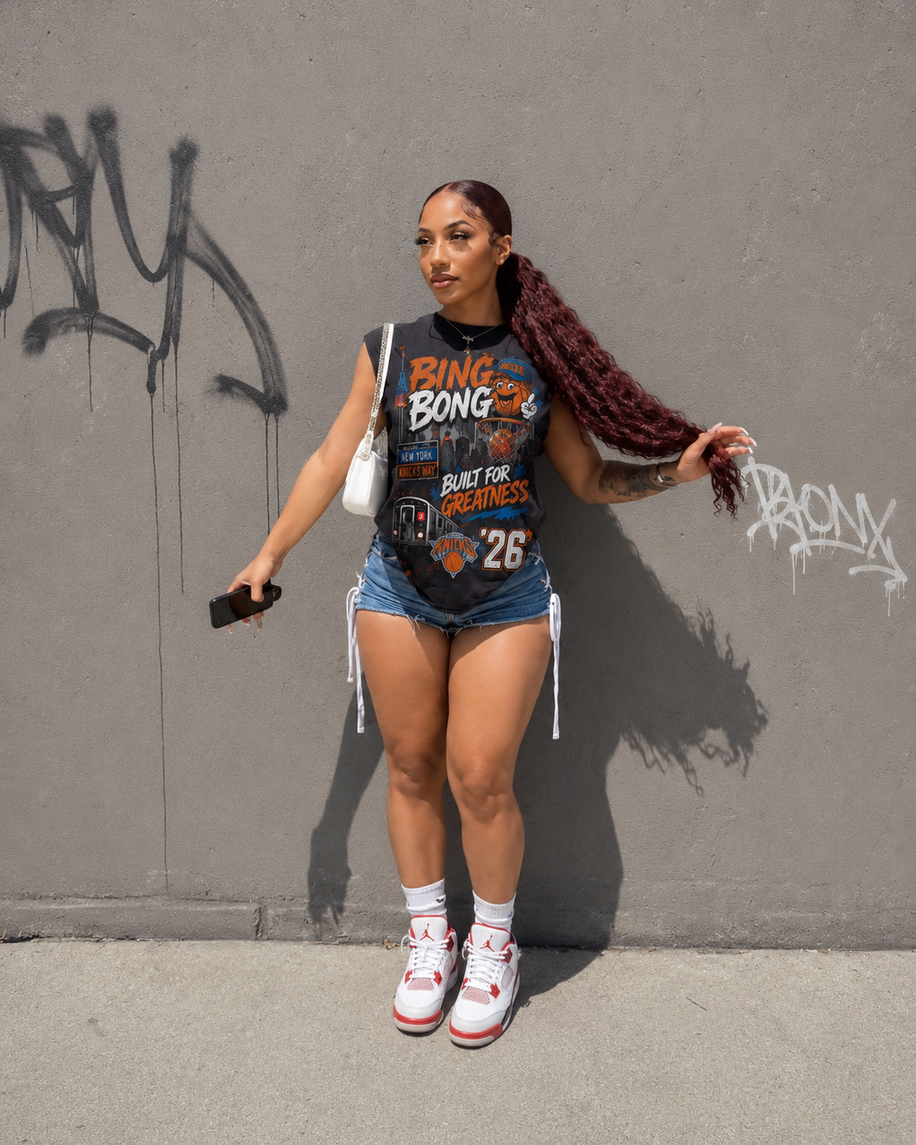 "BING BONG" OVERSIZED NEW YORK BASKETBALL TEE
