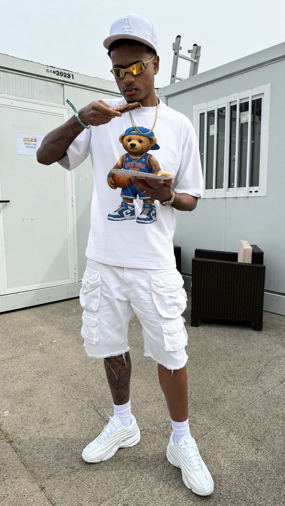 New York Urban Bear Basketball Bear - Unisex Street Wear Urban Tee
