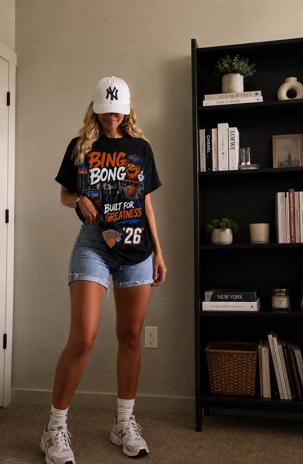 "BING BONG" OVERSIZED NEW YORK BASKETBALL TEE