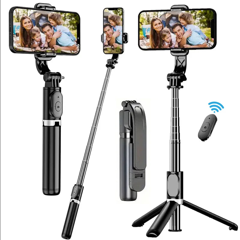 Telescopic Selfie Stick Tripod Monopod Stand Mobile Phone Support Wireless Gimbal Stabilizer For iPhone Android Holder