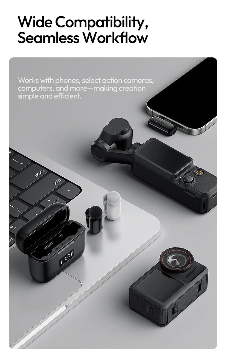 ULANZI Wireless Lavalier Microphone for iPhone 17 16 iPad