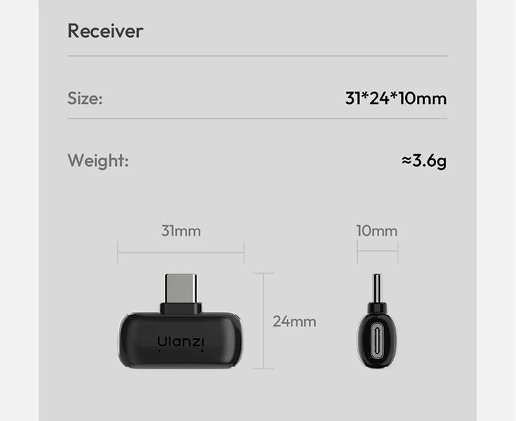 ULANZI Wireless Lavalier Microphone for iPhone 17 16 iPad