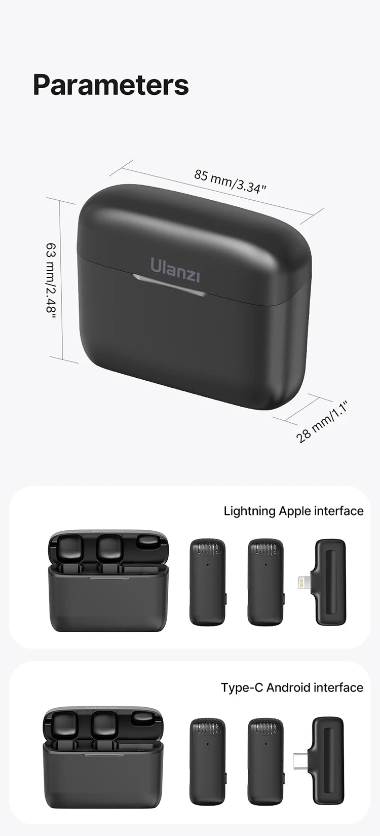 ULANZI Wireless Lavalier Microphone for iPhone 17 16 iPad