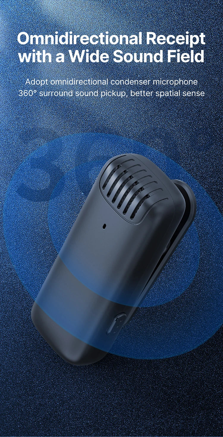 ULANZI Wireless Lavalier Microphone for iPhone 17 16 iPad