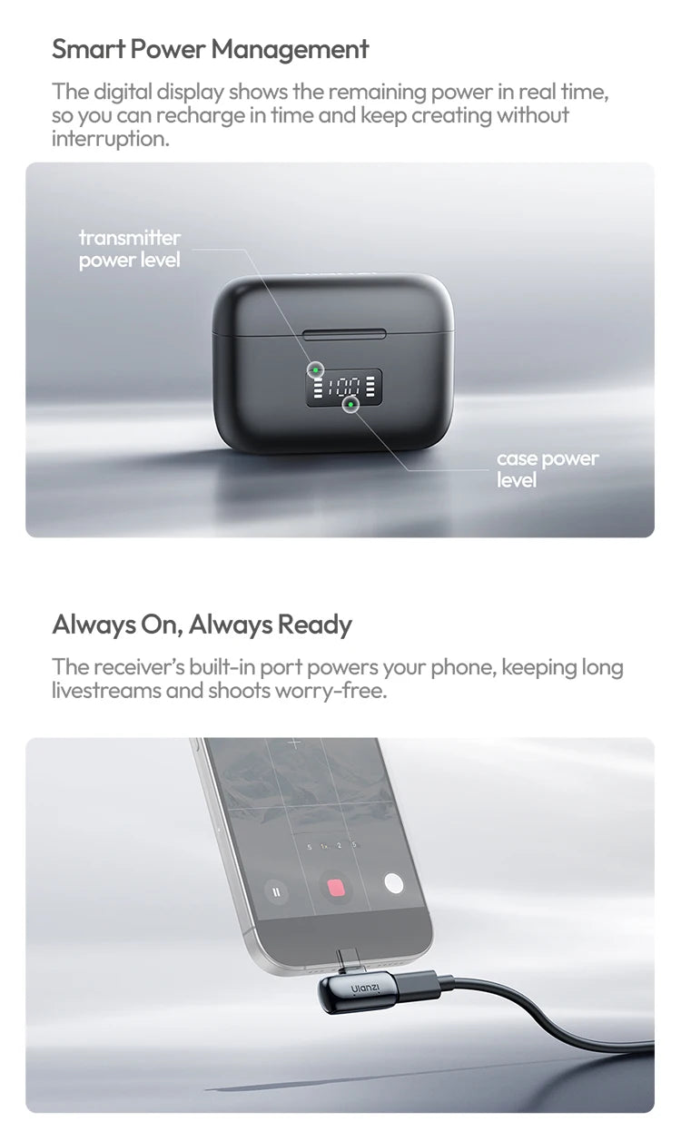 ULANZI Wireless Lavalier Microphone for iPhone 17 16 iPad