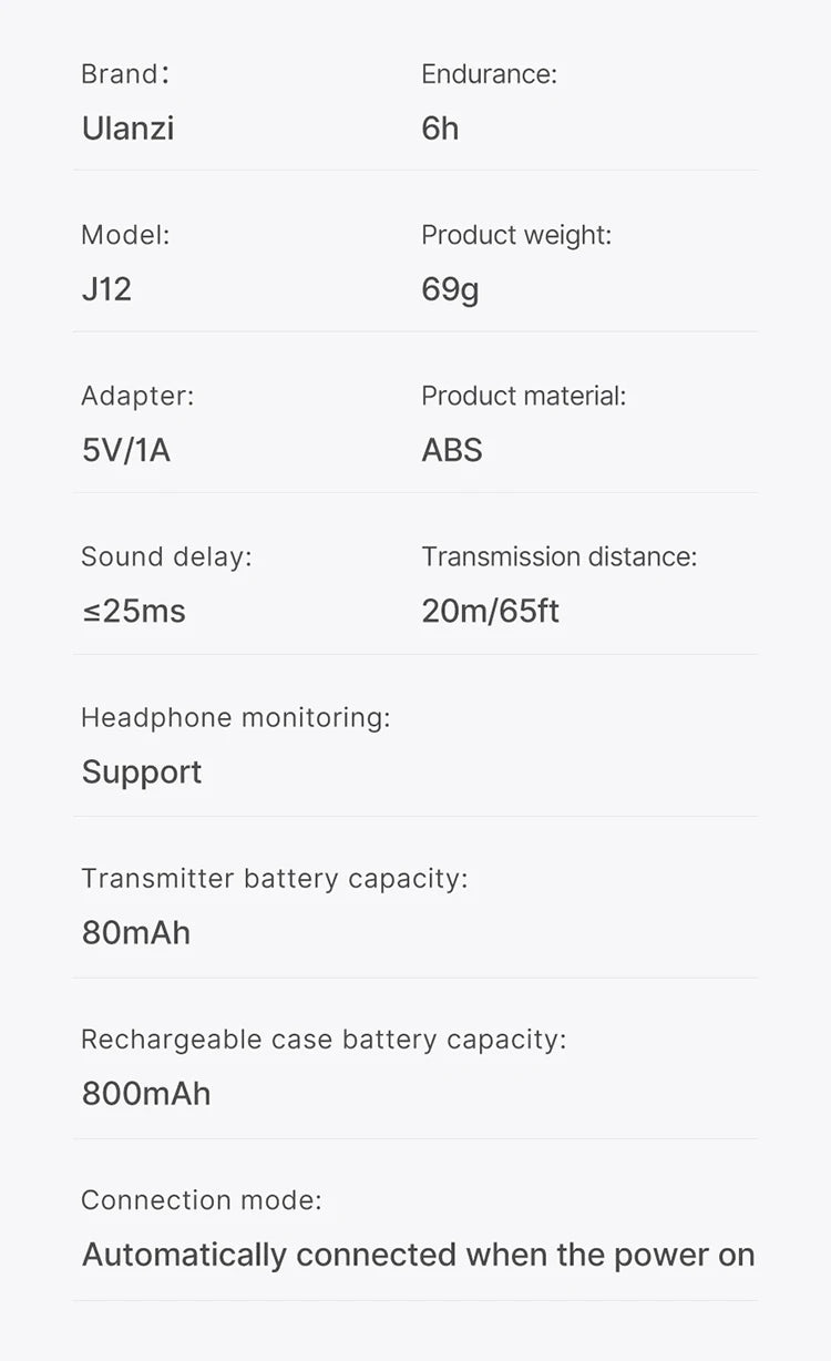 ULANZI Wireless Lavalier Microphone for iPhone 17 16 iPad