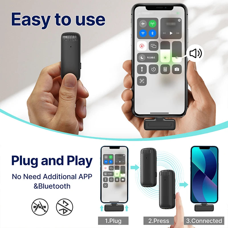 ULANZI Wireless Lavalier Microphone for iPhone 17 16 iPad